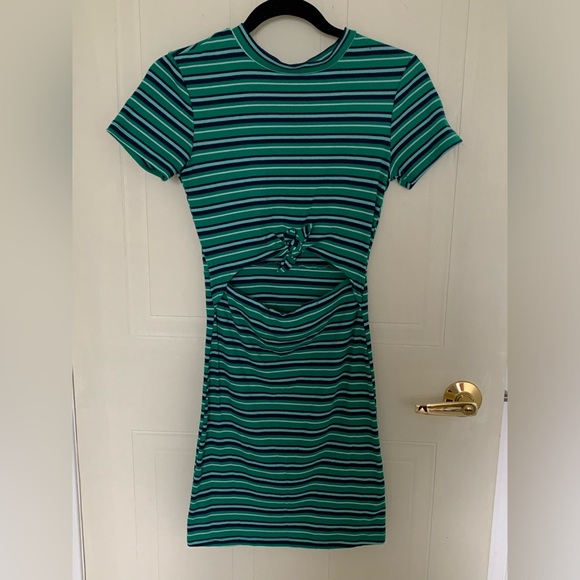 Bluenotes Dresses & Skirts - Bluenotes Green Striped Dress
